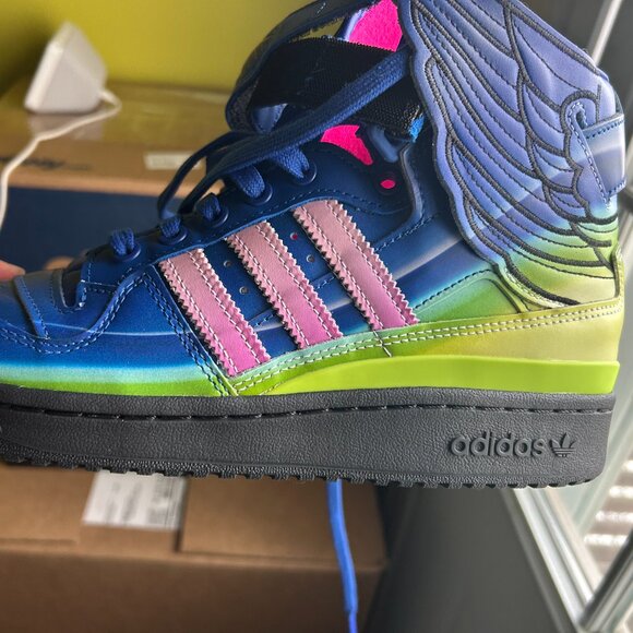 NWT, NIB Jeremy Scott X Adidas Forum Motorsport Wings 4.0 Sneakers GY4421 - Picture 8 of 9